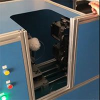 toilet brush trimming machine with double blades
